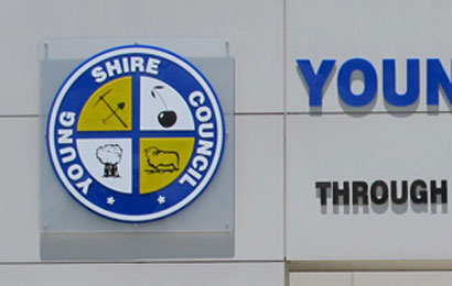 Young Shire Council Cut out Letters